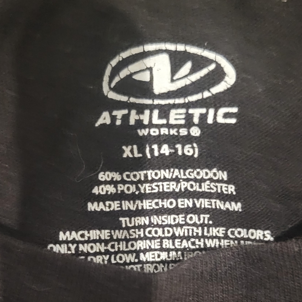 Size: XL | Girl's black graphic Tee-shirt - Varsity Shirt - Picture 2 of 3